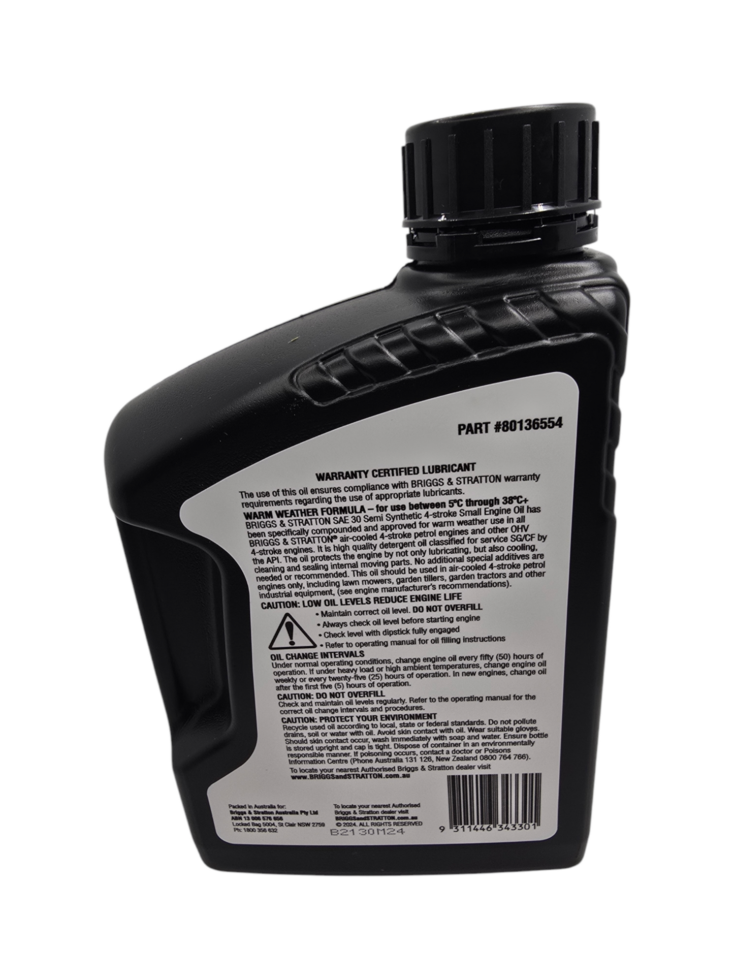 1 L Briggs & Stratton SAE30 Engine Oil Genuine