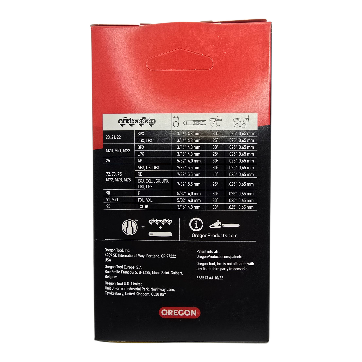 Oregon 91VXL056 Chainsaw Chain 3/8LP" .050" 56DL Genuine
