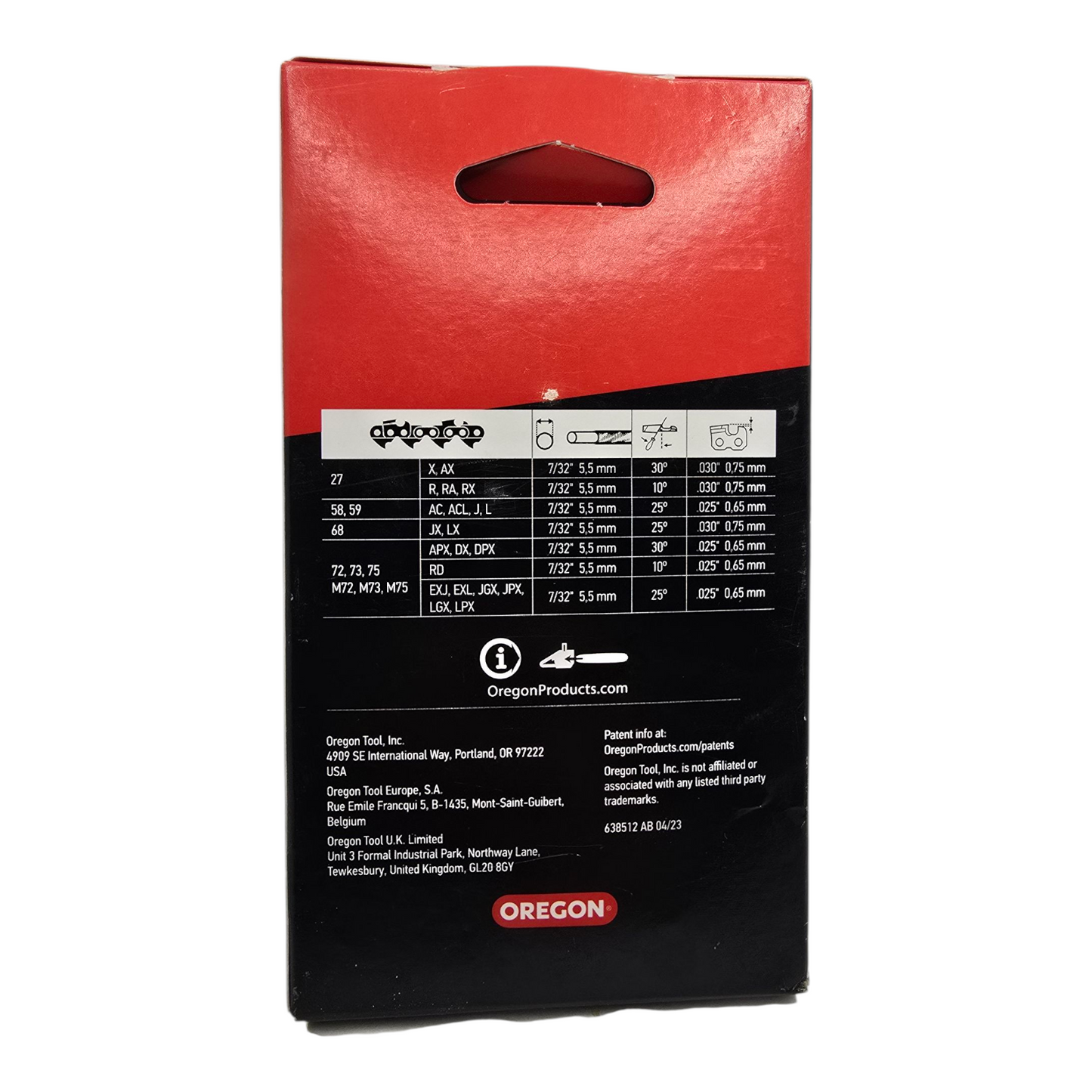 Oregon 75EXL072 Chainsaw Chain 3/8" .063" 72 DL Genuine