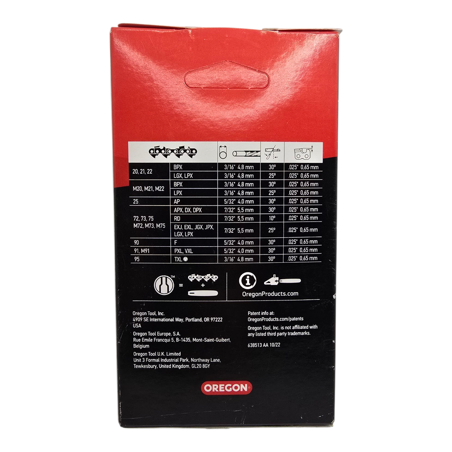 Oregon 91VXL040 Chainsaw Chain 3/8LP" .050" 40DL Genuine