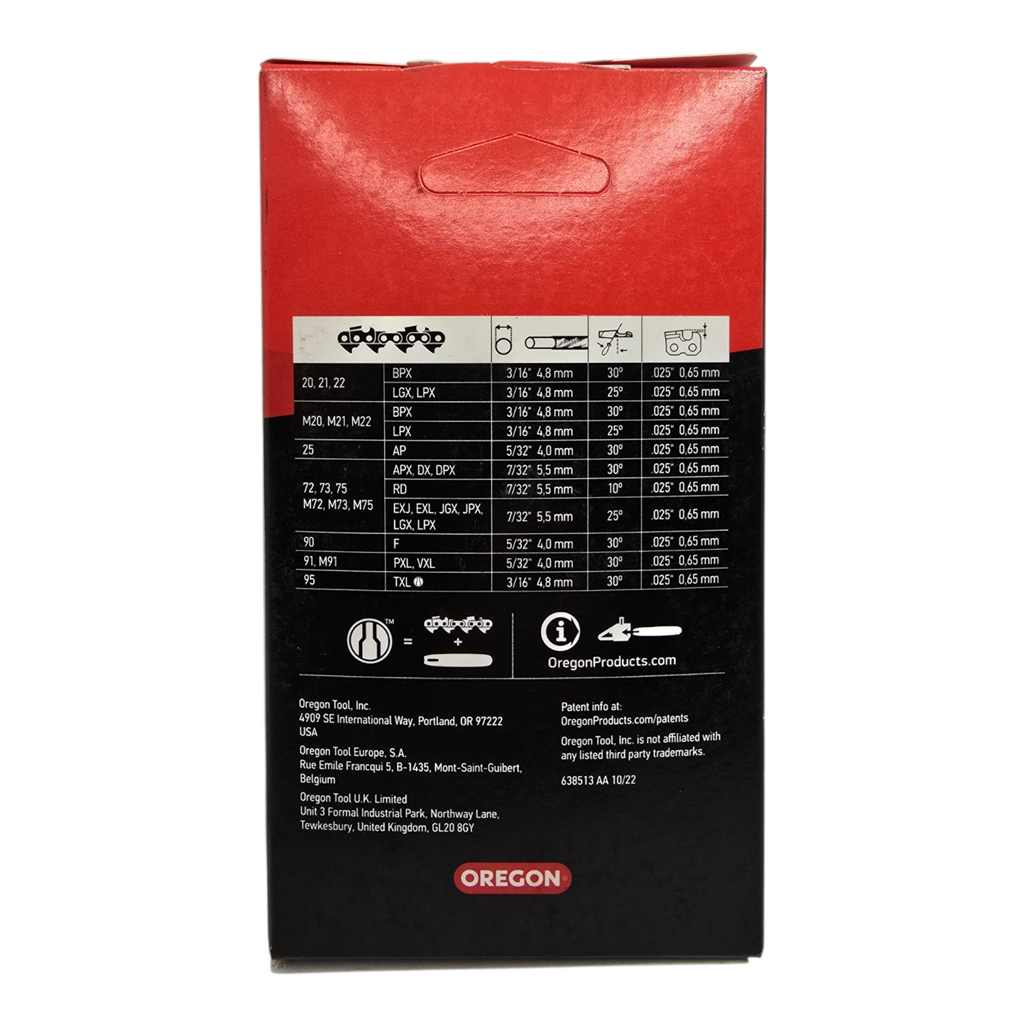 Oregon 91VXL062 Chainsaw Chain 3/8LP" .050" 62DL Genuine
