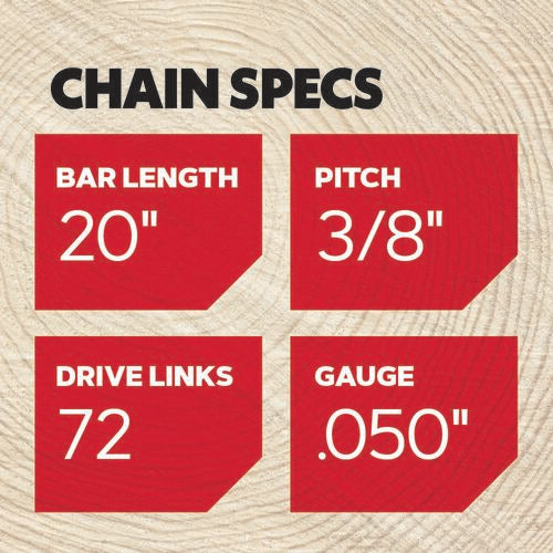 Oregon 72DPX072G Chainsaw Chain 3/8" LP .050" 72 DL Genuine Made In USA
