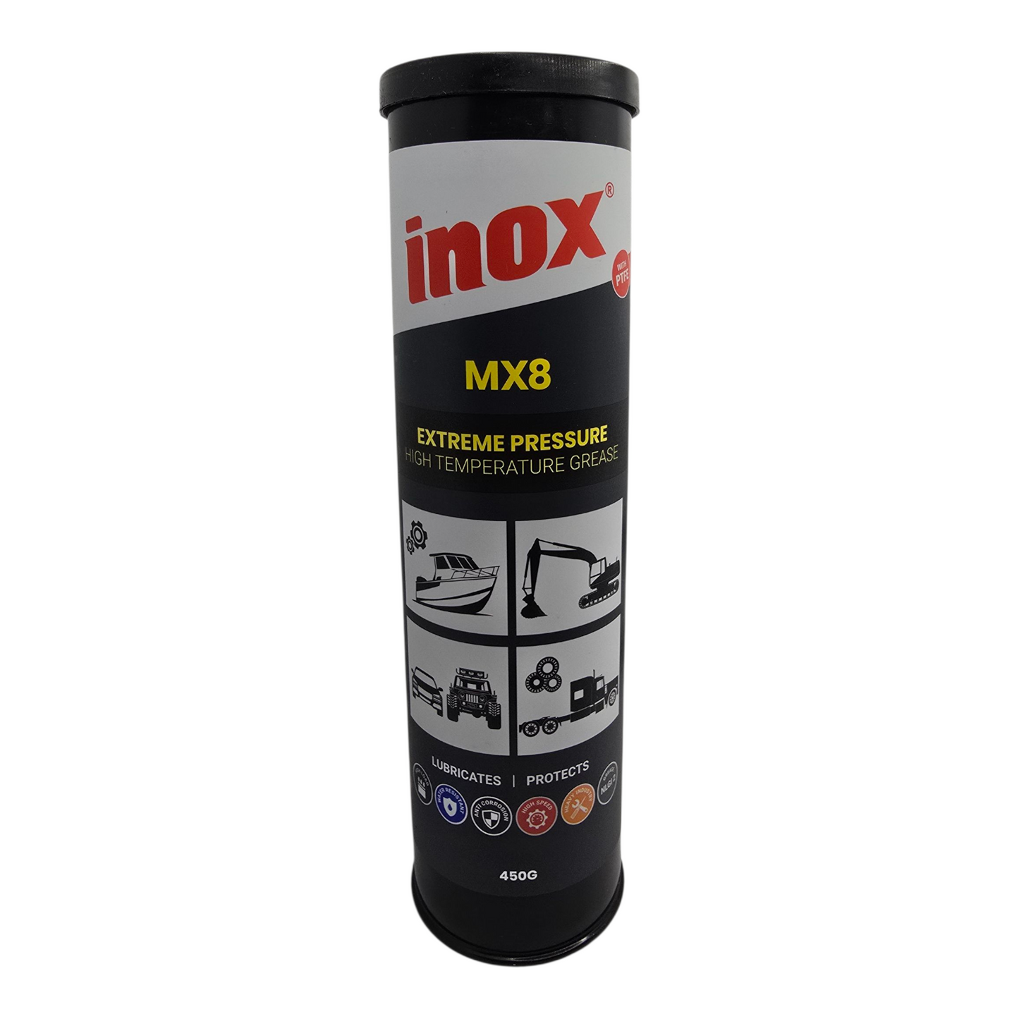 Inox MX8 Extreme Pressure High Temp Grease 450g Cartridge PTFE AUSTRALIAN MADE