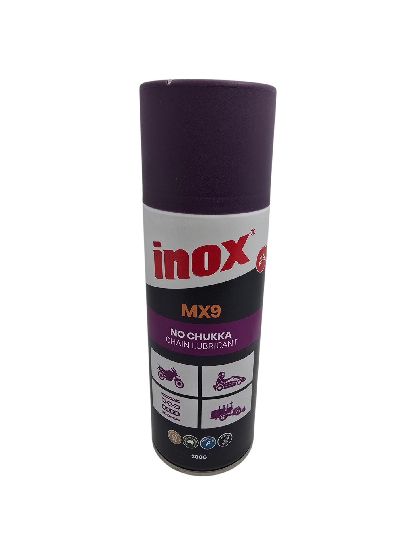 Chain Lubricant Inox MX9 No Chukka Lubricant Spray 300g Australian Made