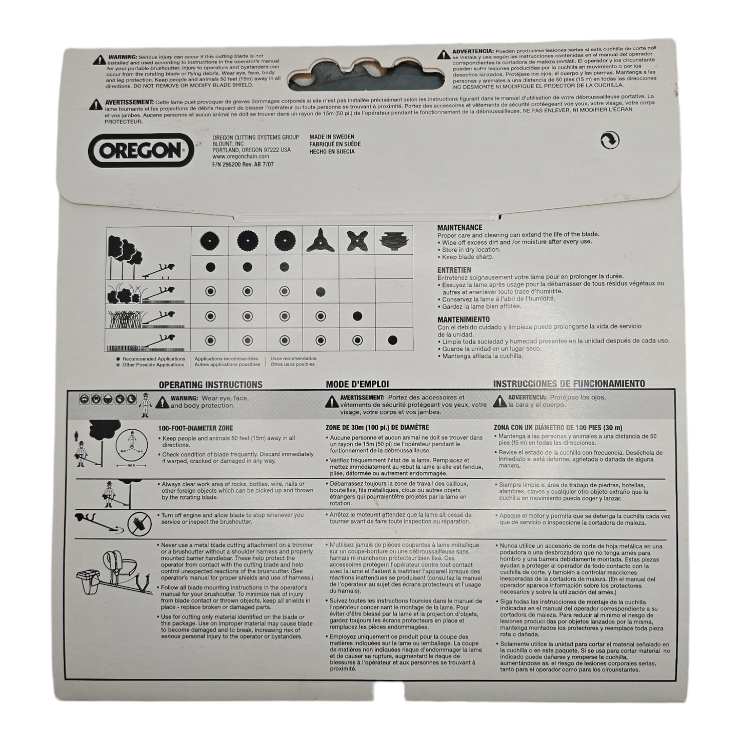 Oregon Maxi 24 Tooth Brushcutter Blade