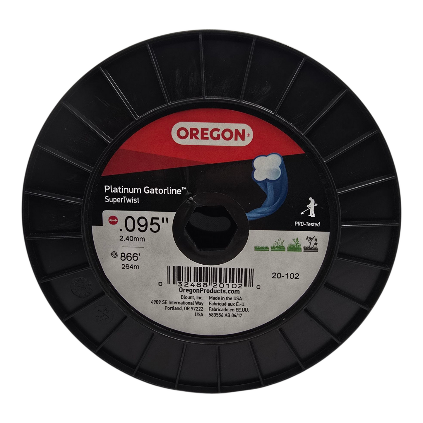 Oregon Platinum GatorLine Super-Twist 2.4mm x 264m Genuine