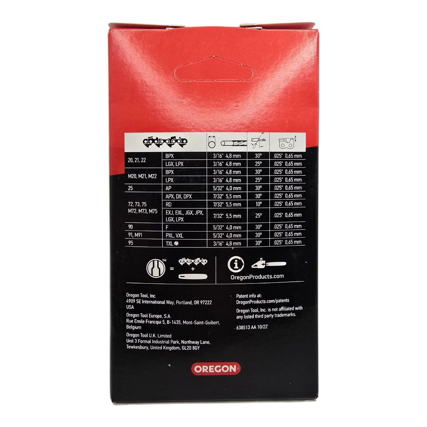 Oregon 91VXL057 Chainsaw Chain 3/8LP" .050" 57DL Genuine
