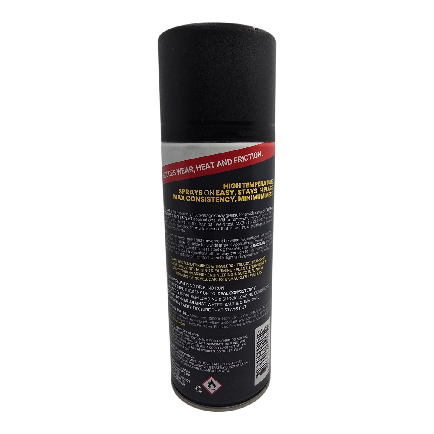 Inox MX8 Extreme Pressure High Temp PTFE Spray Grease 300g AUSTRALIAN MADE
